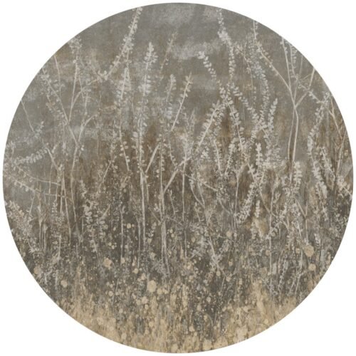 Papier peint cercle Golden Reeds décoratif pour mur intérieur