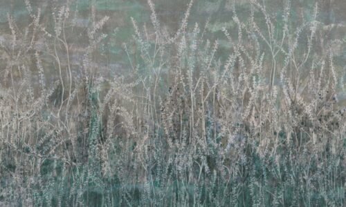 Papier peint Golden Reeds 3 vert et multicolore