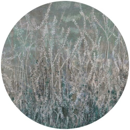 Cercle décoratif papier peint Golden Reeds 4, design sur mesure
