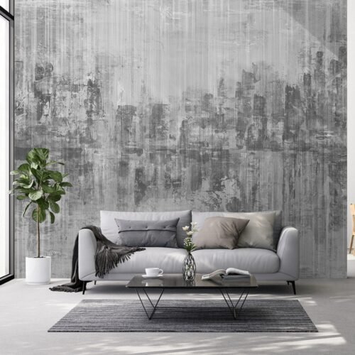Papier peint Urban Layer noir et blanc pour mur intérieur