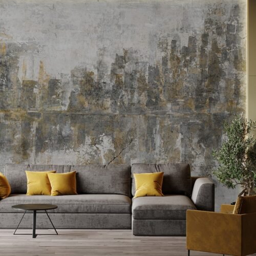 Papier peint Urban Layer 4 aux tons or et multicolores