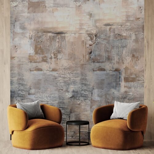 Papier peint Canvas District bleu et multicolore pour intérieur