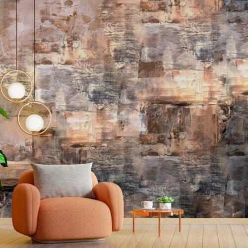 Papier peint Canvas District 2 noir et multicolore pour intérieur