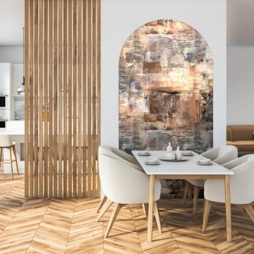 Papier peint mural arche Canvas District 2 sur support autocollant