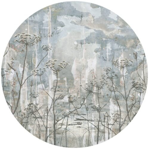 Papier peint mural cercle Velvet Dusk 3, toile autocollante ou papier peint, 3 tailles disponibles.