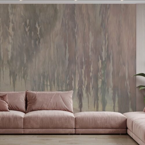Papier peint Willow rose et multicolore pour murale décoration intérieure