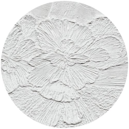 Papier peint cercle Gypsum Petals 2, motif végétal décoratif