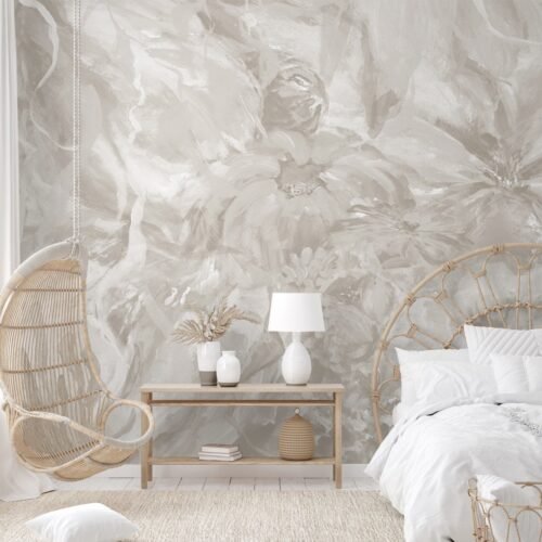 Papier peint Amber Dream 3 avec motif géométrique en tons ambre et beige