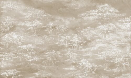 Papier peint Mist Grove 2 avec motif forestier détaillé