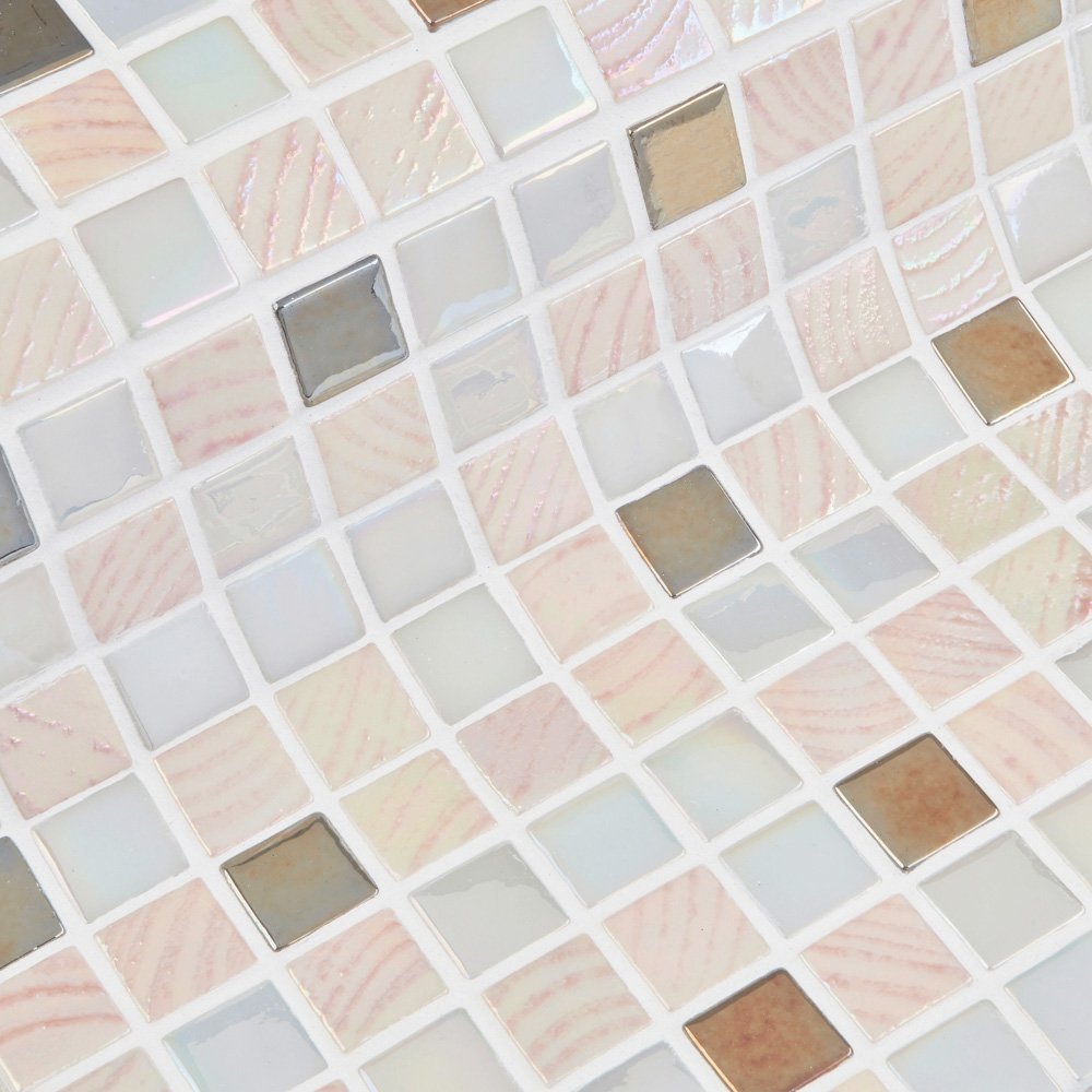 Carrelage verre SMX Californie Or Blanc Rose