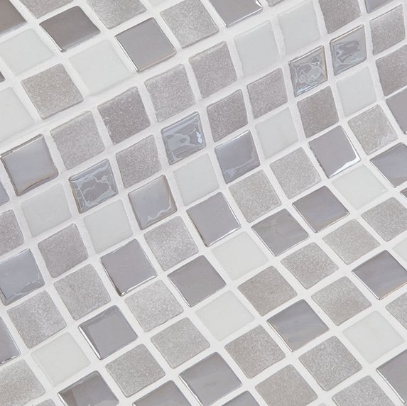 Carrelage Verre SMX Monaco Blanc Gris Argent