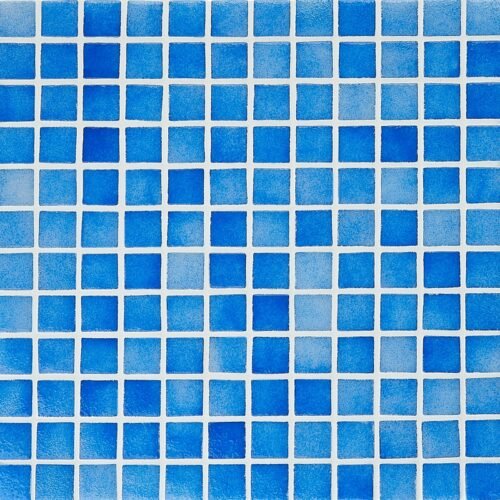 Carrelage en verre SMX Nautique Bleu posé sur mur et sol