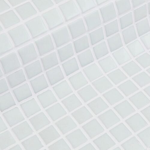 Carrelage verre blanc brillant Arctique du Sud pour murs et sols