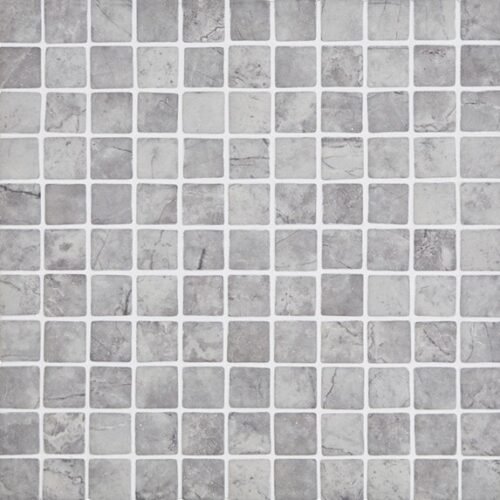 Carrelage en verre mat gris 25x25 mm, série S DUNIN