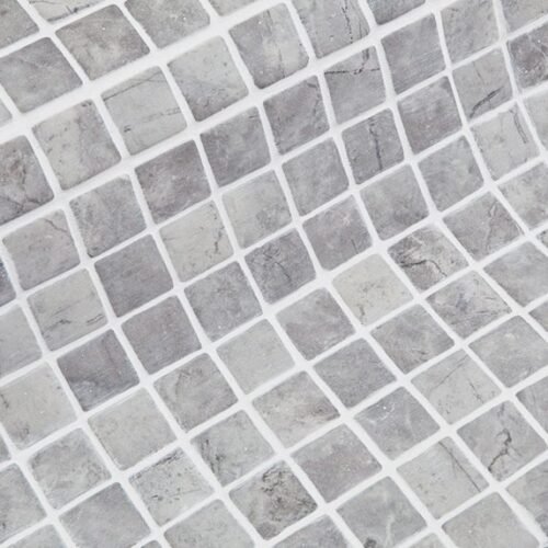 Carrelage en verre mat gris 25x25 mm, série S DUNIN