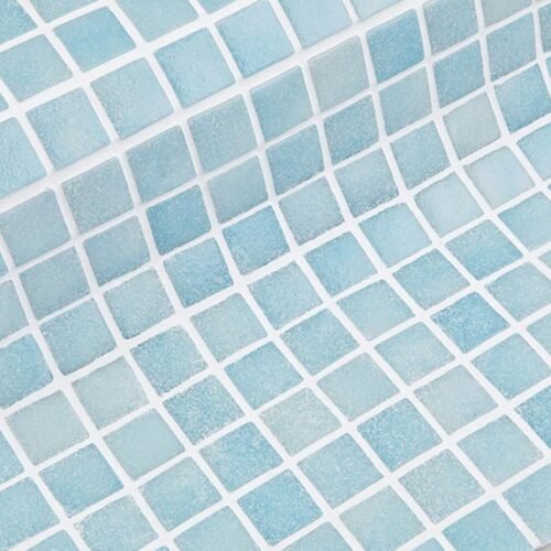Carrelage verre antidérapant azur bleu R11 pour sols et murs