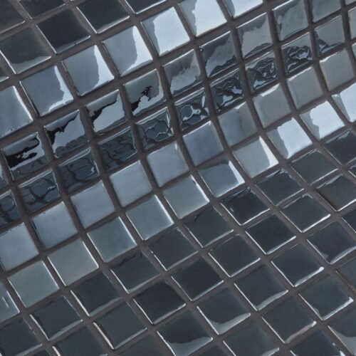 Carrelage en verre noir brillant S Carbon pour murs et sols