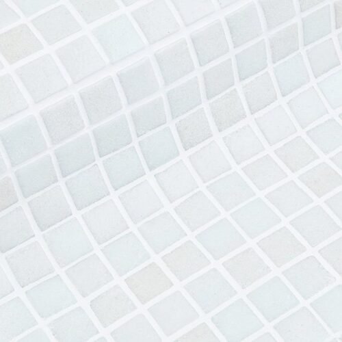 Carrelage verre massif blanc 31,5x31,5 cm antidérapant R11