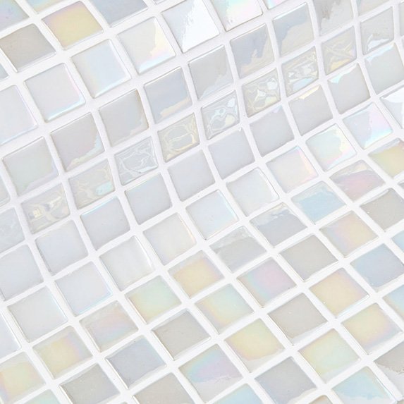 Carrelage verre S Pearl Blanc