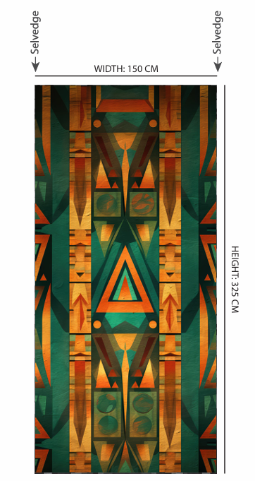 Rideau ABASEYA 150 cm x 325 cm en polyester imprimé, troisième vue produit