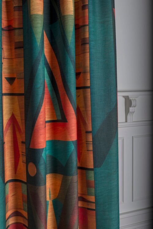 Rideau ABASEYA 150 cm x 325 cm en polyester imprimé, vue détaillée