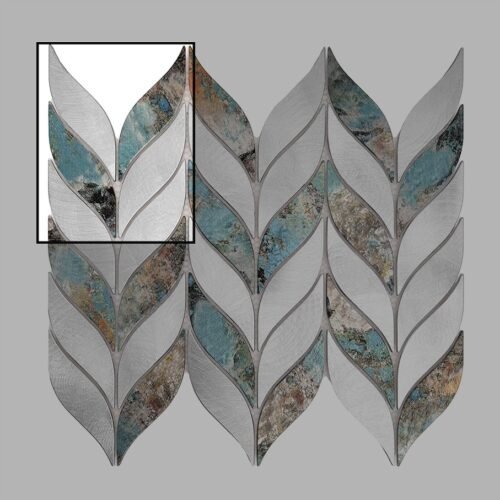 Échantillon Allumi Bottany Patina pour mosaïque murale décorative
