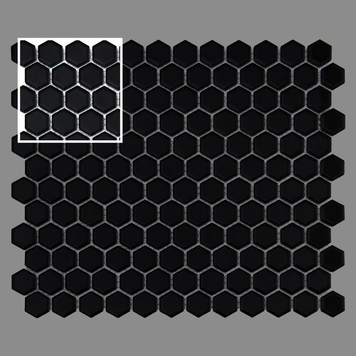 Échantillon Mini Hexagon Black