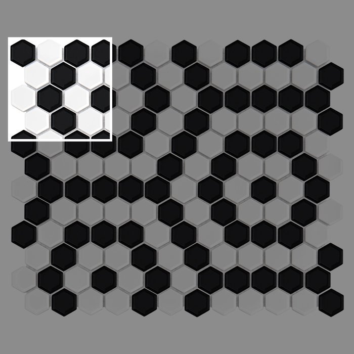 Échantillon Mini Hexagon B&W Nano Premium matt