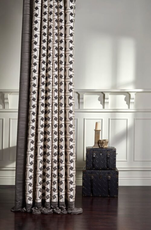 Rideau Audrey broderie Maestro 300 cm PES viscose, vue secondaire