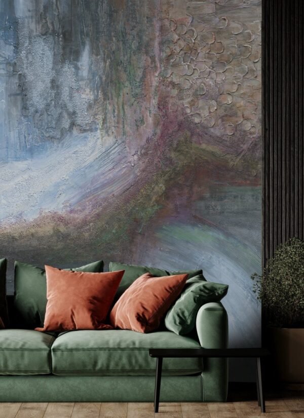 Papier peint Aurora Mist 3 bleu multicolore pour mur intérieur