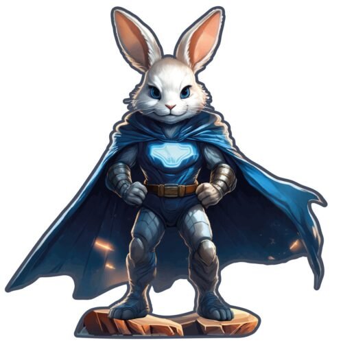 Papier peint autocollant découpé en forme de girafe Agent Hare