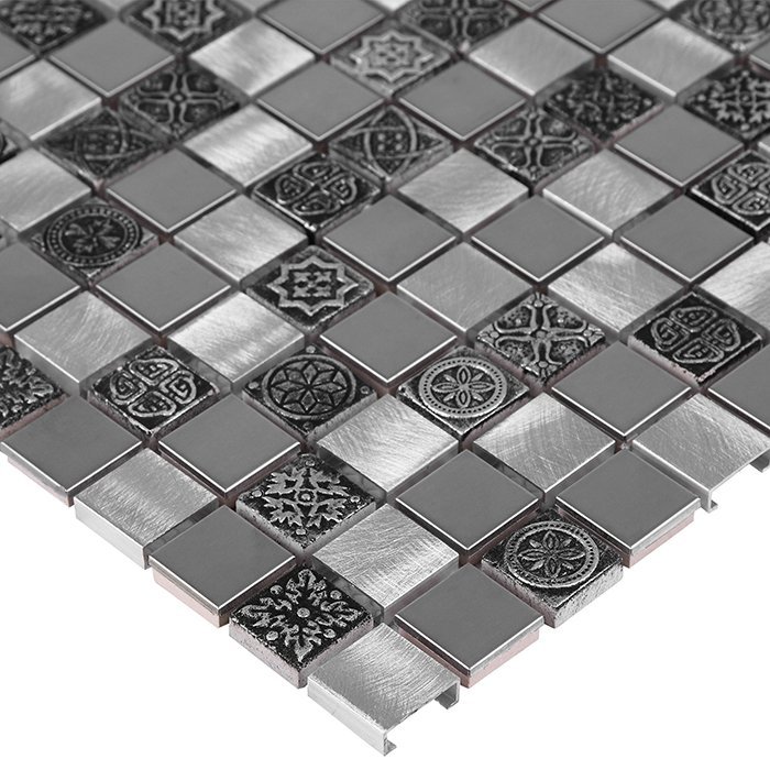 Mosaïque Allumi Gris Mix 23 — vue ambiance