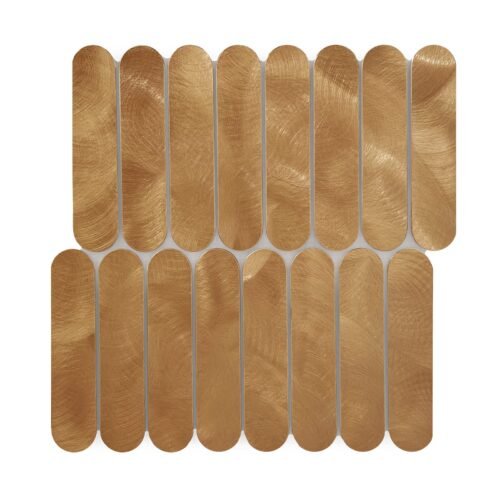 Mosaïque murale en laiton doré Allumi Pills pour cuisines et salles de bains
