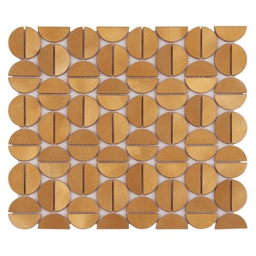 Mosaïque murale en laiton or Allumi Tabs pour cuisines et salles de bain