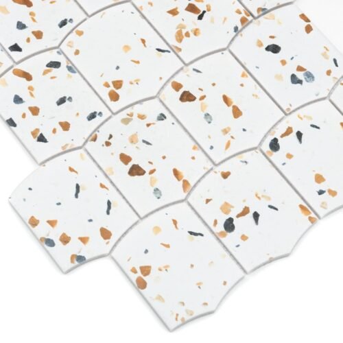 Carrelage mosaïque Arcado Terrazzo mat en grès cérame pour murs et sols