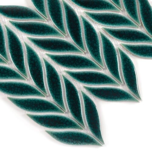 Carreau mural Bottany Capri vert en grès cérame brillant