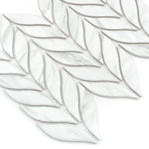 Carreau mural Bottany Carrara mat, finition mate, effet marbre italien