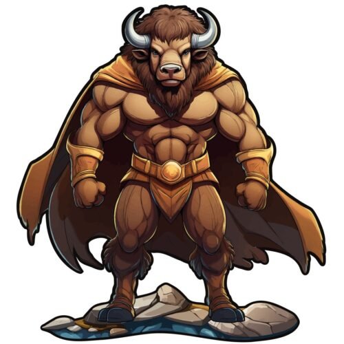 Papier peint autocollant représentant un Minotaure mythologique