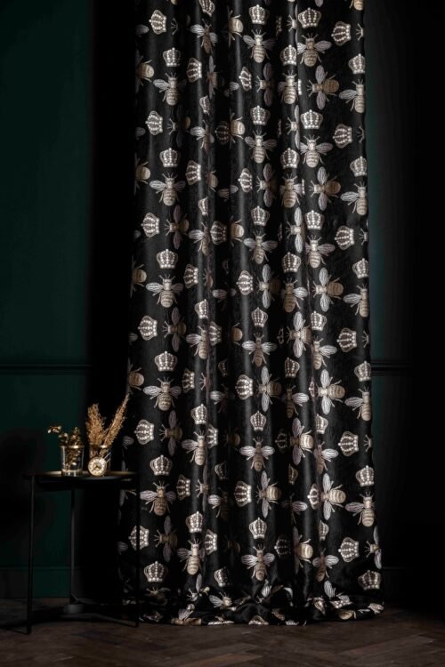 Rideau CICADA jacquard 100% PES 310 cm motif répété 40 cm