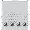 CRANERAPOR Rideau CRANE brodé 93% polyester 290 cm largeur unité