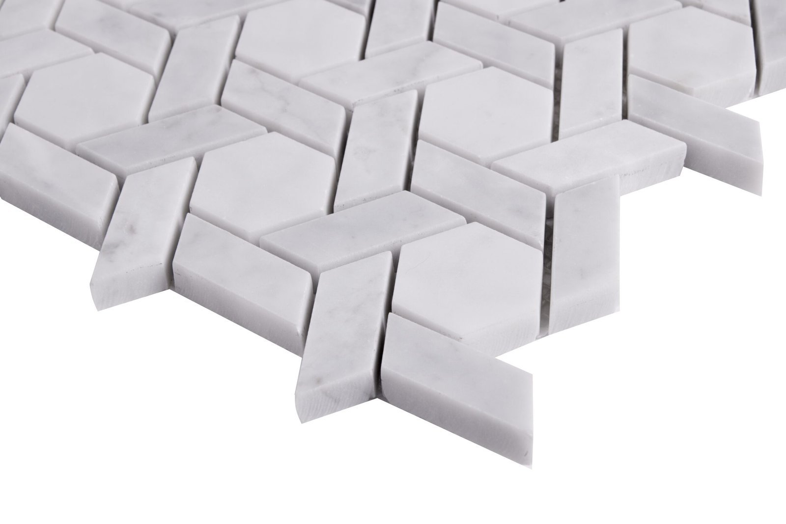 Mosaïque Armure blanche de Carrara