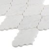 Mosaïque Carrara White Crest en marbre blanc poli pour sols et murs