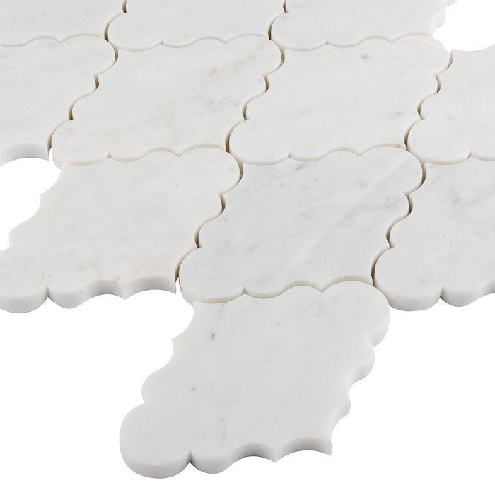 Mosaïque Carrara White Crest