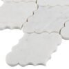 Mosaïque Carrara White Crest en marbre blanc poli pour sols et murs