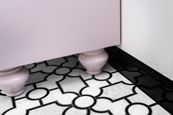 Mosaïque en marbre blanc de Carrara pour revêtements muraux et sols