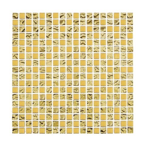 Mosaïque de verre Gold Mix 15 en détail