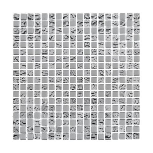 Mosaïque de verre DD1 Silver Mix 15 pour revêtement mural