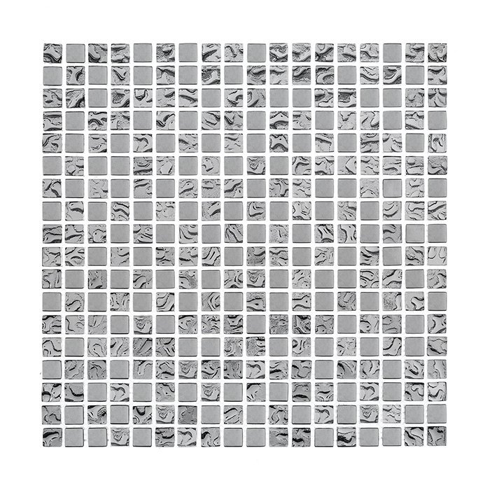 Mosaïque de verre DD1 SILVER MIX 15