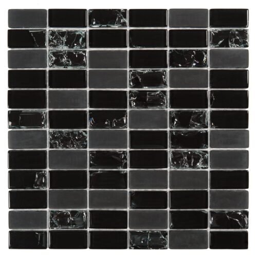 Mosaïque en verre brillant DD3 120 Block Mix pour murs intérieurs