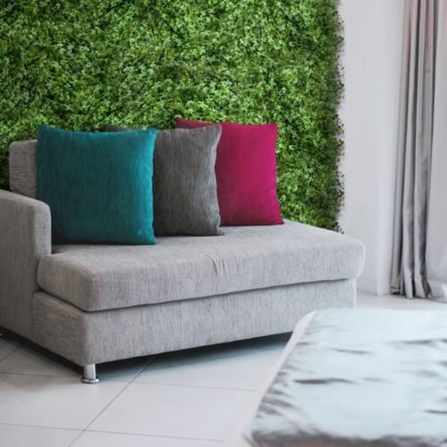 Mur vert Lubczyk 50x50 cm en position 2, décoration végétale moderne et durable